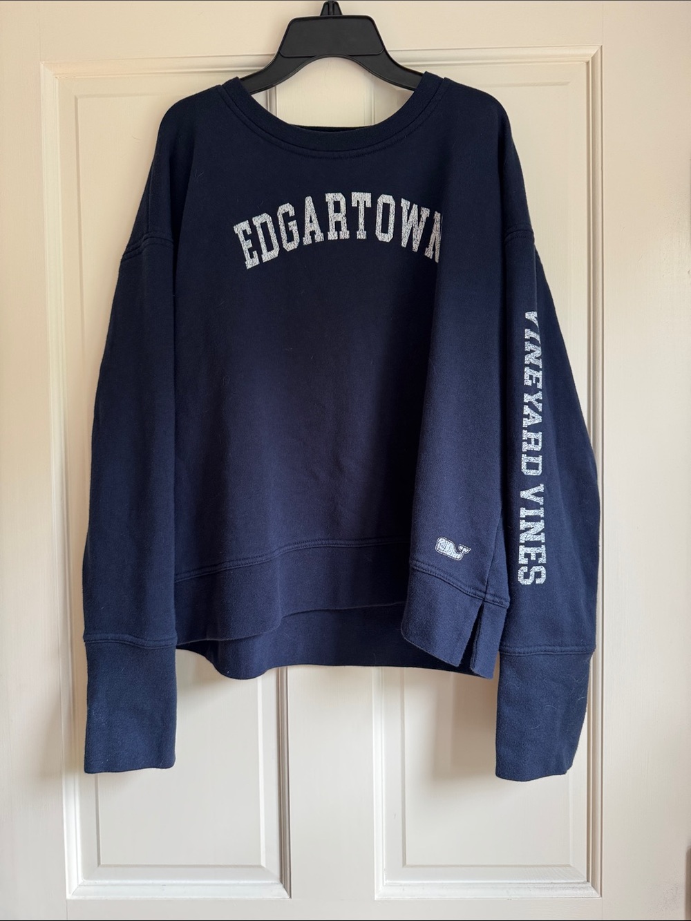 Vineyard Vines Navy 'Edgartown' Crewneck Sweatshirt with Sleeve Logo
